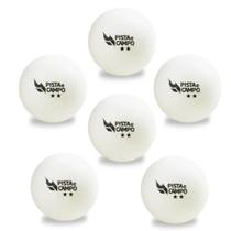 Kit 6 Bolinhas Pista E Campo Ping Pong Tênis De Mesa 2 Estrelas