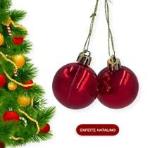 Kit 6 Bolinhas Vermelhas 4 Cm Enfeitar Decorar Pendurar Árvore Natal Enfeite Natalino - Wincy - Natal