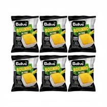 Kit 6 bolinho sabor fuba 45g belive