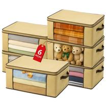 Kit 6 Bolsas Multiuso Organizadoras Grandes para Guarda Roupa Edredom Coberta