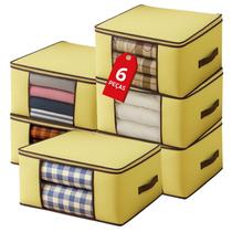 Kit 6 Bolsas Multiuso Organizadoras para Guarda Roupa Edredom Coberta