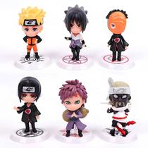 Kit 6 Bonecos Action Figure Anime Naruto Itachi Sasuke 7cm