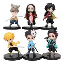 Kit 6 Bonecos Action Figure Demon Slayer Tanjiro Nezuko