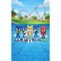 Kit 6 Bonecos Aventura Sonic: Tails, Knuckles, Amy