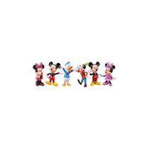 Kit 6 Bonecos Disney Mickey Enfeite Mesa Bolo Presente