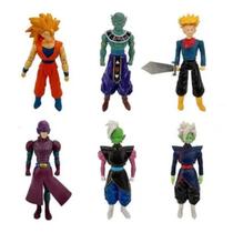 Kit 6 Bonecos Dragon Ball Super: Goku SSJ3, Zamasu, Trunks