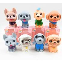 Kit 6 Bonecos Mini Cachorrinhos Brinquedo Pets Sortidos 7cm