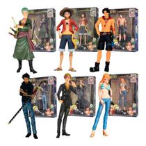 Kit 6 bonecos One Piece - 18cm Não Articulados Figure Action