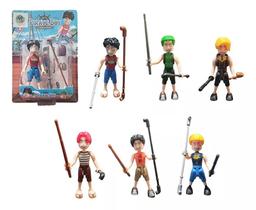 Kit 6 Bonecos Piratas One Piece Luffy Zoro Sanji Ace Sabo Shanks Kit 6 Bonecos Piratas One Piece Luffy Zoro Sanji Ace Sabo Shanks