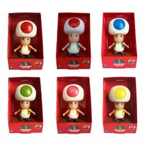 Kit 6 Bonecos Reino Toad Super Mario Bros Articulado Filme - Super Size Figure Collection