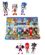 Kit 6 Bonecos Sonic & Seus Amigos Coleção Infantil Filme