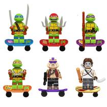 Kit 6 bonecos tartarugas ninja blocos de montar Kit 6 bonecos tartarugas ninja blocos de montar