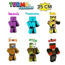 Kit 6 Bonecos Turma do Problems 35 CM Minecraft Youtubers