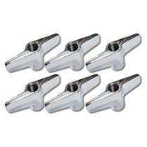 Kit 6 Borboleta Fêmea 8Mm Metal Cromado Prwnj Turbo