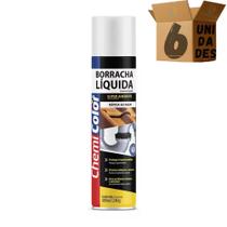 Kit 6 Borracha Líquida Branca Chemicolor 240g