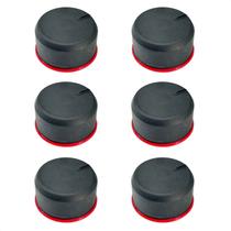 Kit 6 Botão Manípulo Com Anel Fogão Mueller Piacere Vetro G6