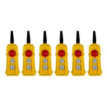 kit 6 Botoeira Pendente Para Guincho Elétrico