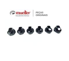 Kit 6 botões para fogão mueller benissimo mesa inox 5 bocas