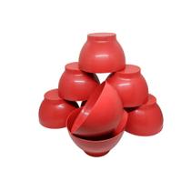 Kit 6 Bowl Cumbuca P/ Sopas Caldos Sobremesa Plástico 700 Ml Vermelho Kit 6 Bowl Cumbuca P/ Sopas Caldos Sobremesa Plástico 700 Ml Vermelho