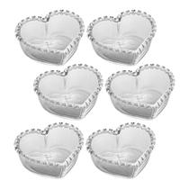 Kit 6 Bowl de Coração Cristal Transparente Mini Tigela Petisqueira Porta Joias 13,5cm Lyor Kit 6 Bowl de Coração Cristal Transparente Mini Tigela Petisqueira Porta Joias 13,5cm Lyor