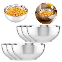 Kit 6 Bowl Inox 11,5cm Dupla Camada Resistente Premium Kit 6 Bowl Inox 11,5cm Dupla Camada Resistente Premium