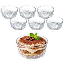 Kit 6 Bowl Taça Vidro Transparente Sobremesa Sorvete 250ml