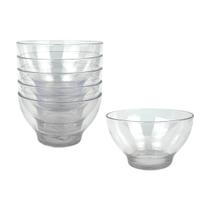 Kit 6 Bowl Tigela Multiuso Grande De PS Cristal 500ml