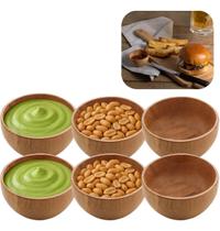 Kit 6 Bowls Bambu Ecológico Verona 6,5cm P/ Molhos Porções Pequeno Lyor