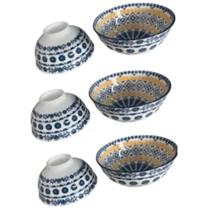 kit 6 Bowls Cumbucas Tigelas Ceramica Portuguesa com 300ml