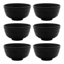 Kit 6 Bowls de Melamina Tóquio Preto 450ml para Restaurante Japonês e Rodízio Kit 6 Bowls de Melamina Tóquio Preto 450ml para Restaurante Japonês e Rodízio