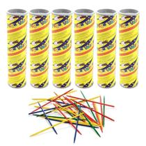 Kit 6 Brinquedo Pega Vareta 25 Peças Coloridas Mini Toys