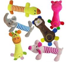 Kit 6 Brinquedos De Pelúcia Cães Cachorros Pequeno Porte Atacado Petshop Pelúcia Happy Day