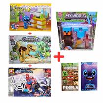 Kit 6 Brinquedos Educativos Infantis Blocos De Montar