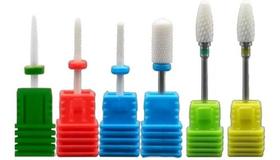 Kit 6 Broca Cerâmica Profissional Unha Gel Acrigel Porcelana Kit 6 Broca Cerâmica Profissional Unha Gel Acrigel Porcelana