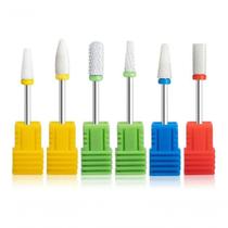 Kit 6 Broca Cerâmica Unha Gel Acrigel Porcelana Kit 6 Broca Cerâmica Unha Gel Acrigel Porcelana