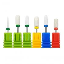Kit 6 Broca Cerâmica Unha Gel Acrígel Porcelana Kit 6 Broca Cerâmica Unha Gel Acrígel Porcelana