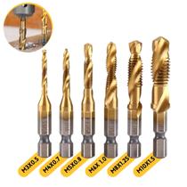 Kit 6 Broca Macho Hss Fura e Faz Rosca M3 M4 M5 M6 M8 M10 Para Furadeira