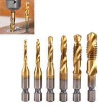 Kit 6 Broca Macho Hss Fura Faz Rosca M3 a M10 Para Furadeira