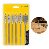 Kit 6 Brocas Chatas Madeira 10 12 16 18 20 25mm Ref BOM5031 Kit 6 Brocas Chatas Madeira 10 12 16 18 20 25mm Ref BOM5031