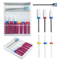Kit 6 Brocas de Cerâmica 1 de Limpeza Unhas Gel Profissional Kit 6 Brocas de Cerâmica 1 de Limpeza Unhas Gel Profissional