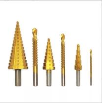 Kit 6 Brocas Escalonas Corte Lateral HSS Kit 6 Brocas Escalonas Corte Lateral HSS