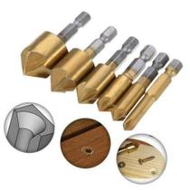 Kit 6 Brocas Escareadoras Chanfrar Madeira Aluminio 6-19mm - idea