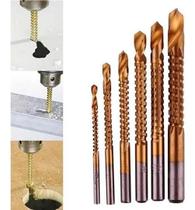 Kit 6 Brocas Espiral Corte Lateral 3-4-5-6-6,5-8Mm Kit 6 Brocas Espiral Corte Lateral 3-4-5-6-6,5-8Mm