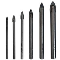 Kit 6 Brocas Para Furar Vidro 3 A 10Mm Porcelana Metal Duro