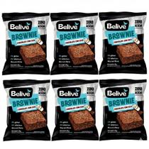 Kit 6 brownie sabor chocolate com coco 40g belive sem gluten Kit 6 brownie sabor chocolate com coco 40g belive sem gluten