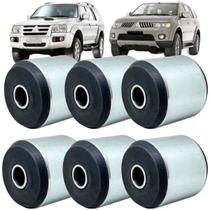 Kit 6 bucha braço tirante tensor longo eixo suspensão traseira pajero sport montero pajero dakar 1996 a 2017