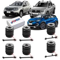 Kit 6 buchas braços suspensão traseira duster 4x4 oroch captur 2012 2013 2014 2015 2016 2017 2018 2019 2020 2021 2022 20