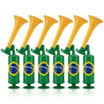 Kit 6 Buzinas Cornetas Do Brasil De Ar Para Torcedores Copa Do Mundo 2026 Kit 6 Buzinas Cornetas Do Brasil De Ar Para Torcedores Copa Do Mundo 2026