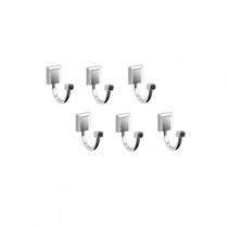 Kit 6 Cabide 1 Gancho Classic CL3190 Ducon Metais Prata/Cromado