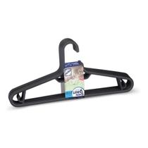 Kit 6 Cabide Preto Plástico Arthi